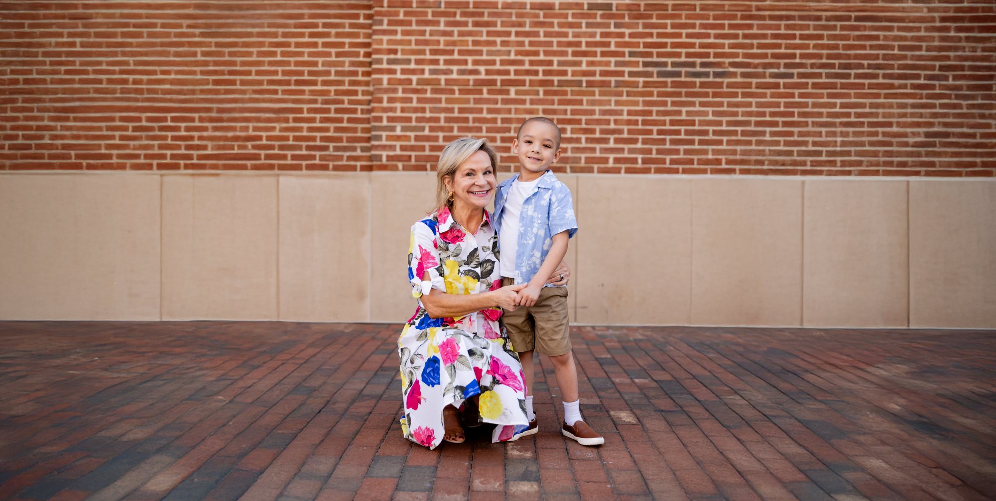 Dean Crowe with Rally Kid Aidyn, fighting ALL blood cancer