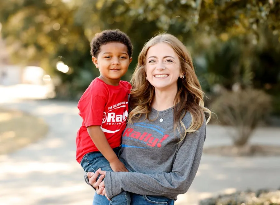 Rally Kid Kobe with his mom