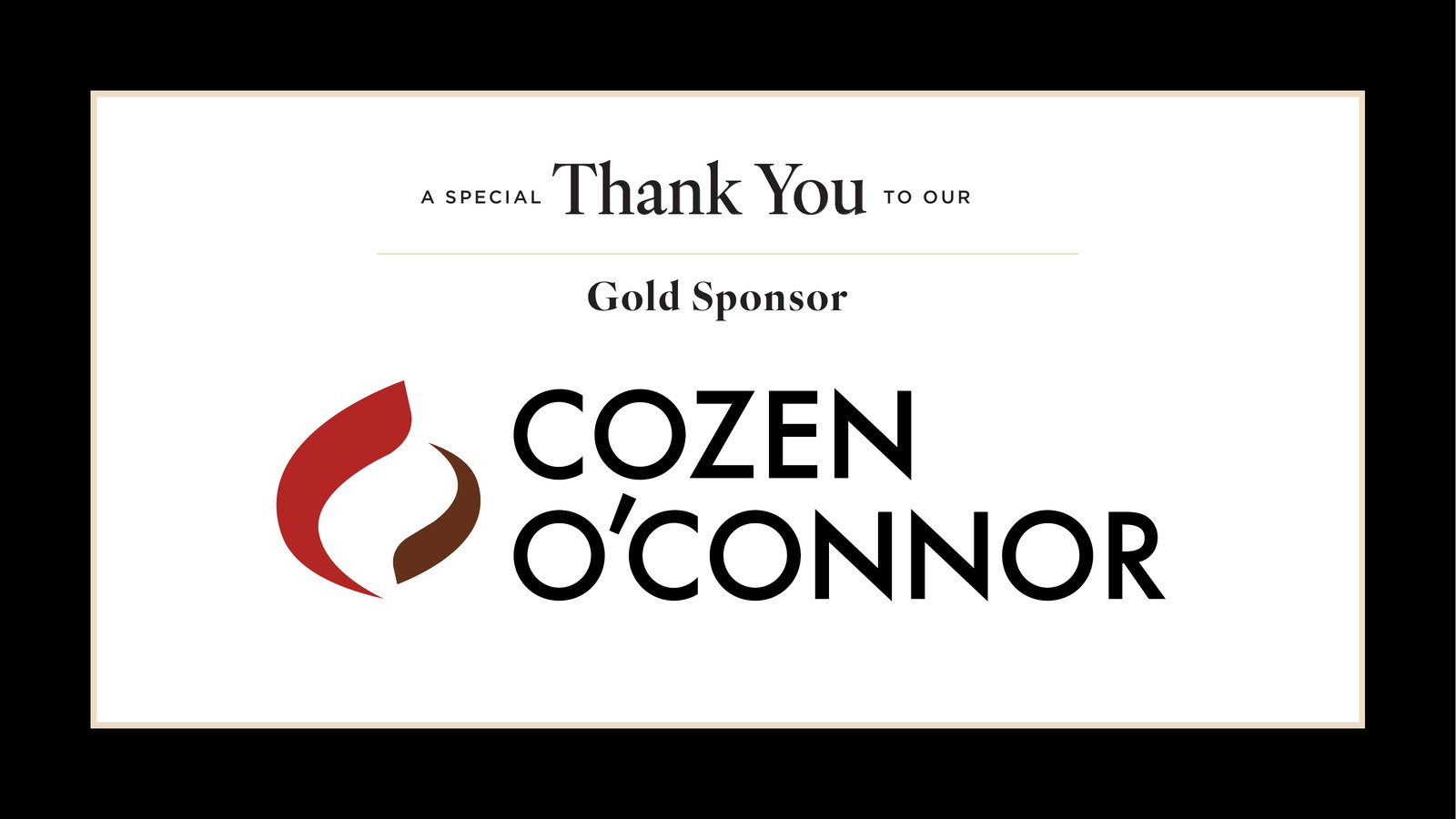 Rally New York City Gala 2026 sponsors. A special thank you to our Gold Sponsor: Cozen O’Connor