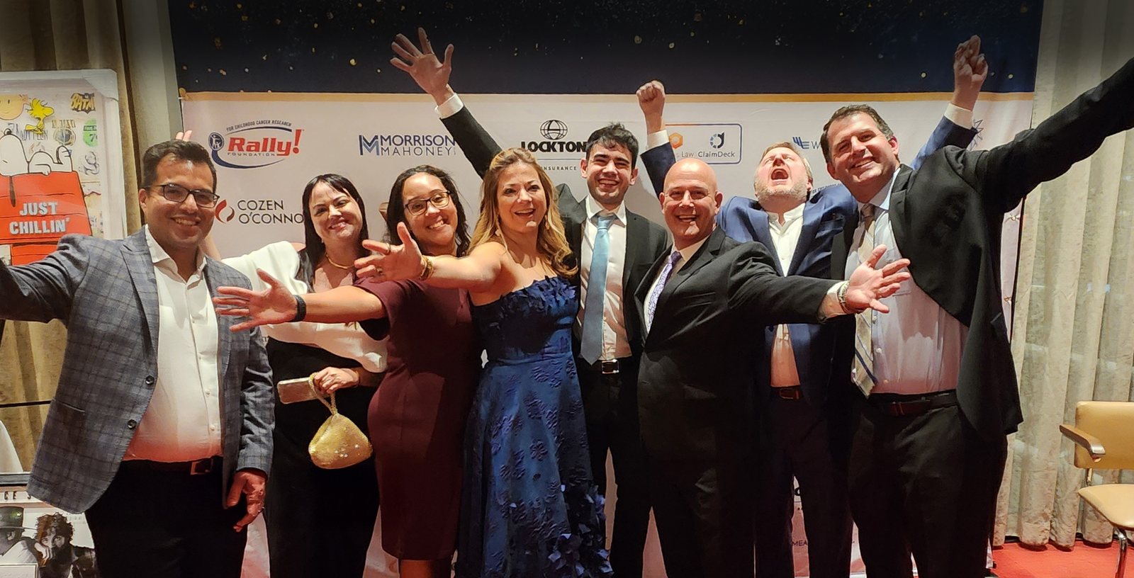 Rally New York supporters celebrating at a gala